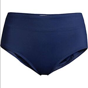 New Land’s End Plus swim full coverage Swimsuit bottoms Deep Sea Navy Blue Var
